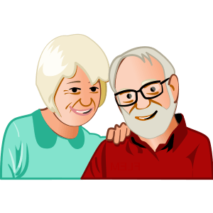 illustration de personnes âgées